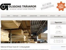 Tablet Screenshot of olssonstravaror.se